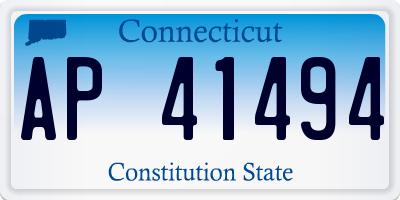CT license plate AP41494