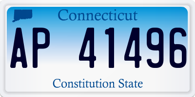 CT license plate AP41496