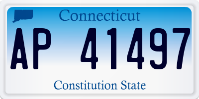 CT license plate AP41497