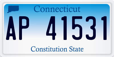 CT license plate AP41531
