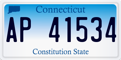 CT license plate AP41534