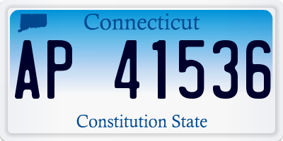 CT license plate AP41536