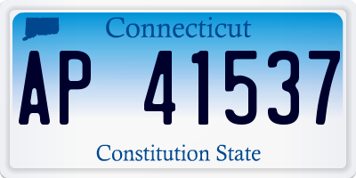 CT license plate AP41537