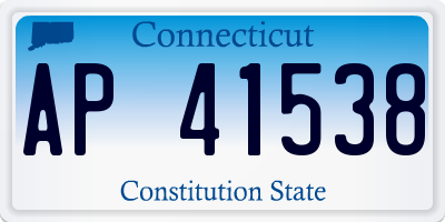 CT license plate AP41538