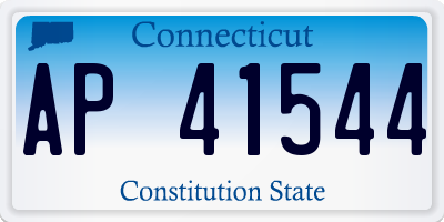 CT license plate AP41544