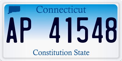 CT license plate AP41548