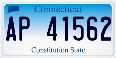 CT license plate AP41562