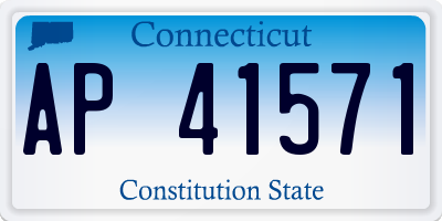 CT license plate AP41571