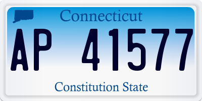 CT license plate AP41577