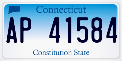 CT license plate AP41584