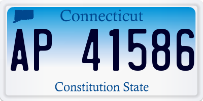 CT license plate AP41586
