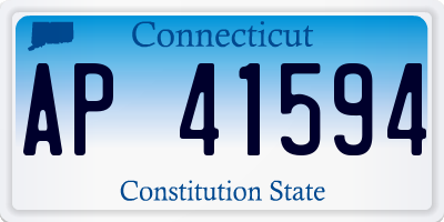 CT license plate AP41594