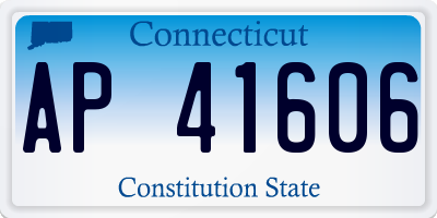 CT license plate AP41606