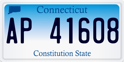 CT license plate AP41608