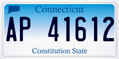 CT license plate AP41612