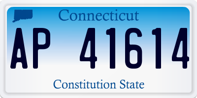 CT license plate AP41614