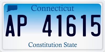 CT license plate AP41615
