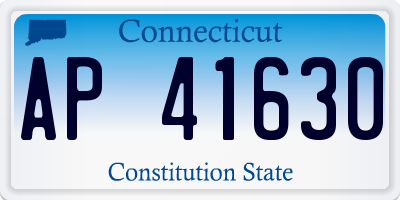 CT license plate AP41630
