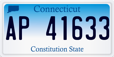 CT license plate AP41633