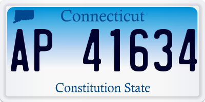 CT license plate AP41634