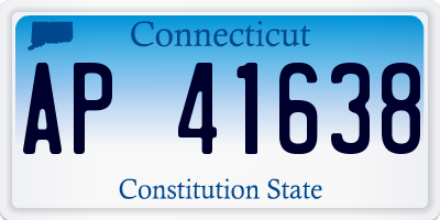 CT license plate AP41638