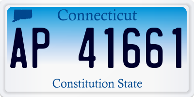 CT license plate AP41661