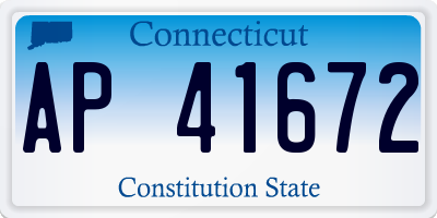 CT license plate AP41672