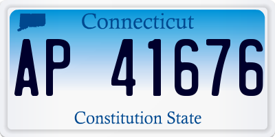 CT license plate AP41676