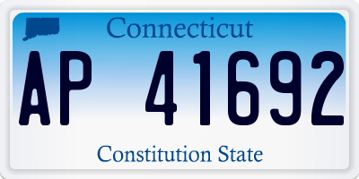 CT license plate AP41692