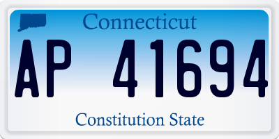 CT license plate AP41694