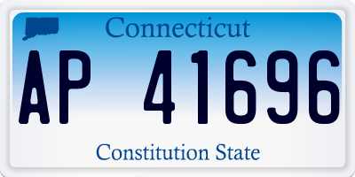 CT license plate AP41696