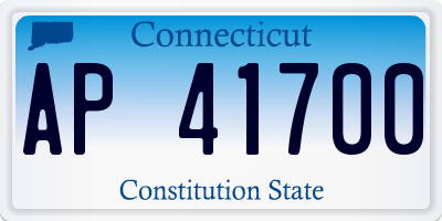 CT license plate AP41700