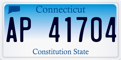 CT license plate AP41704