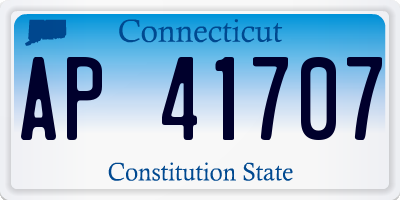 CT license plate AP41707