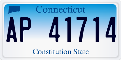 CT license plate AP41714