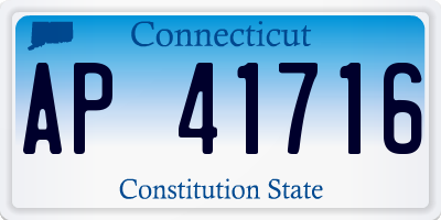 CT license plate AP41716