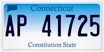 CT license plate AP41725