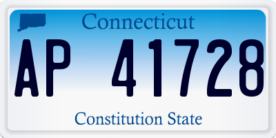 CT license plate AP41728