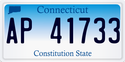 CT license plate AP41733
