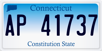CT license plate AP41737