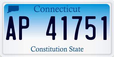 CT license plate AP41751