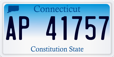 CT license plate AP41757