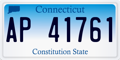 CT license plate AP41761