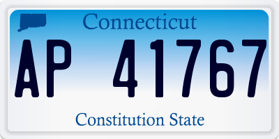 CT license plate AP41767