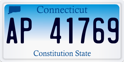 CT license plate AP41769