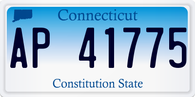 CT license plate AP41775
