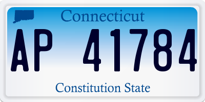 CT license plate AP41784