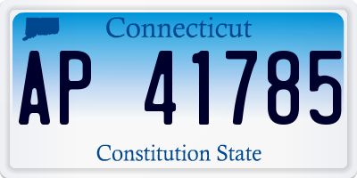 CT license plate AP41785