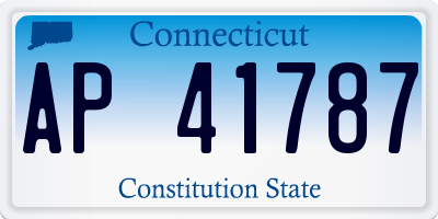 CT license plate AP41787