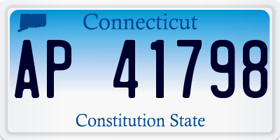 CT license plate AP41798